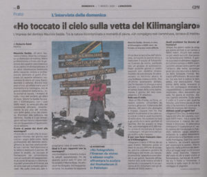 Maurizio Sedda Kilimangiaro La Nazione